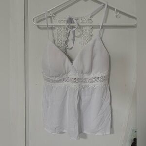 No Boundaries | White Lace Trim Women's Top